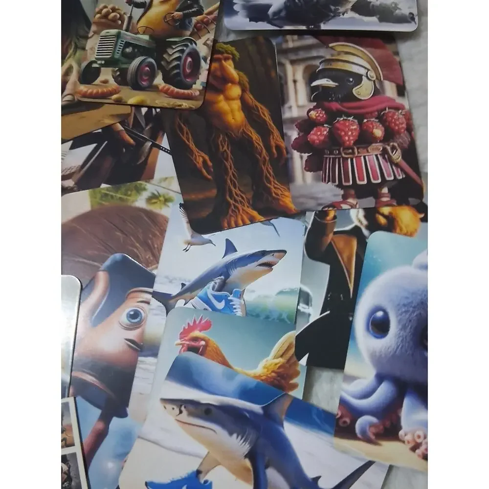 Italian Brain Rot Stickers/cards 92 Pieces 4 sealed packs